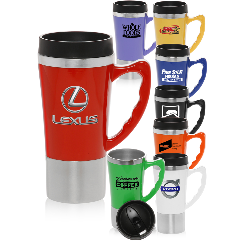 Printed Travel Mugs Wholesale Personalized With Custom Logos Free